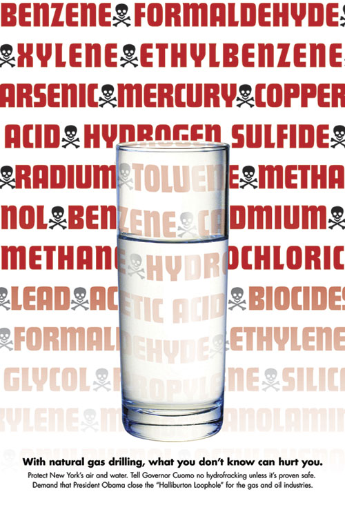 chemicals in hydro-fracked water poster